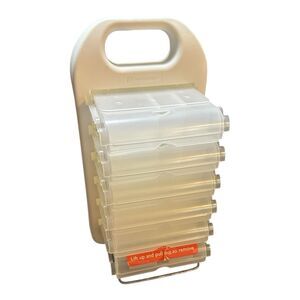 Akro-Mils Storage Cases 6 Clear Divided Cases White Holder Wall Sewing Crafting